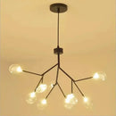 GobekUsa Heracleum Firefly Glass Ball Chandelier: Gold Luxury Lighting for Dining Kitchen Staircase