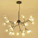 GobekUsa Heracleum Firefly Glass Ball Chandelier: Gold Luxury Lighting for Dining Kitchen Staircase