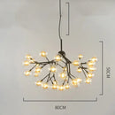 GobekUsa Heracleum Firefly Glass Ball Chandelier: Gold Luxury Lighting for Dining Kitchen Staircase