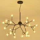 GobekUsa Heracleum Firefly Glass Ball Chandelier: Gold Luxury Lighting for Dining Kitchen Staircase