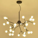 GobekUsa Heracleum Firefly Glass Ball Chandelier: Gold Luxury Lighting for Dining Kitchen Staircase