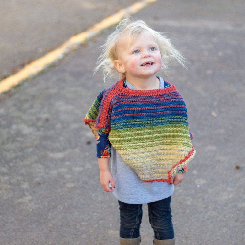 Herbal Dyed Silk Toddler Poncho Crochet Kit