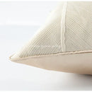 Herringbone jacquard cushion cover beige & white living room pillow by Decorbites