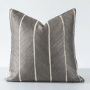 Herringbone jacquard cushion cover beige & white living room pillow by Decorbites
