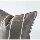 Herringbone jacquard cushion cover beige & white living room pillow by Decorbites