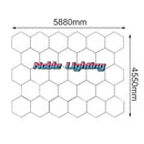 GobekUsa Hexagon LED Car Detailing Ceiling Light - Customized for Car Showroom and Workshop