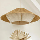 GobekUsa Hemp Rope Rattan Weave Chandelier LED Pendant Lights for Home Decor & Dining