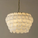 Hexagonal Layered Alabaster Chandelier