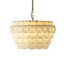 Hexagonal Layered Alabaster Chandelier