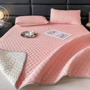 GobekUsa Cool Latex Filled Bed Sheet Set with Ice Silk Cooling Mat & Pillowcases