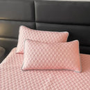 GobekUsa Cool Latex Filled Bed Sheet Set with Ice Silk Cooling Mat & Pillowcases