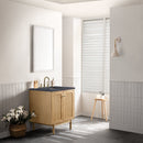 James Martin Laurent 30" Dual Mount Single Bathroom Vanity, Light Natural Oak