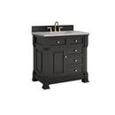 James Martin Brookfield 36" Single Bathroom Vanity, Black Onyx