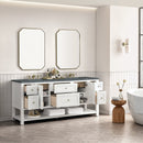 James Martin Breckenridge 72" Double Bathroom Vanity, Bright White