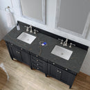James Martin Brittany 72" Double Bathroom Vanity, Black Onyx