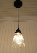 Minimalist Antique Glass Light Pendant or Sconce
