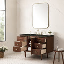 James Martin Amberly 48" Dual Mount Single Bathroom Vanity, Mid-Century Walnut