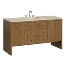 James Martin Hudson 60" Single Bathroom Vanity, Honey Oak