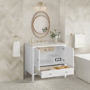 James Martin Myrrin 36" Single Bathroom Vanity, Bright White