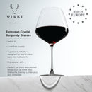 Reserve Inez Crystal Burgundy Glasses Set of 4 by Viski