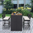 5 Pieces Patio Acacia Wood Dining Set by LJGDeals