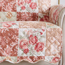 Reversible Floral Patchwork Furniture Protector - Maribel Collection by Great Bay Home