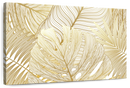 Golden Tropical Leaves Wall Art