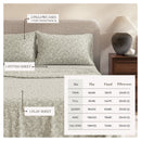 Turkish Cotton Flannel Sheet Set - Winter Floral Collection by Great Bay Home