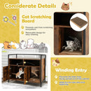 Hidden Cat Washroom with Double Doors and Scratch Cardboard by LJGDeals
