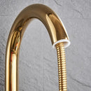 GobekUsa Brass Kitchen Faucet Pull Out Sprayer High Arch Mixer Tap Kit
