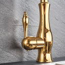 GobekUsa Brass Kitchen Faucet Pull Out Sprayer High Arch Mixer Tap Kit