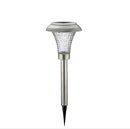 High-End 8 Pack Solar Pathway Lights Glass Stainless Steel Warm White, Auto On/off 15 Lumen