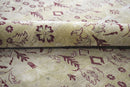 Hand Knotted 10x14 Modern Gold And Red Wool Area Rug