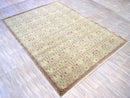 Hand Knotted 10x14 Modern Gold And Red Wool Area Rug