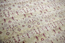 Hand Knotted 10x14 Modern Gold And Red Wool Area Rug