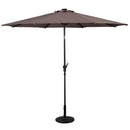 High Quality 10 Ft Patio Solar Umbrella with Crank Solar-powered LED Lights 8 Firm UV Protective Outdoor Patio Beach Umbrella