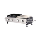 High Temperature 40K BTU 2-Burner Stainless Steel Plancha Combo Gas Grill (SAK71285) by SAKSBY WHOLESALE
