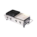 High Temperature 40K BTU 2-Burner Stainless Steel Plancha Combo Gas Grill (SAK71285) by SAKSBY WHOLESALE