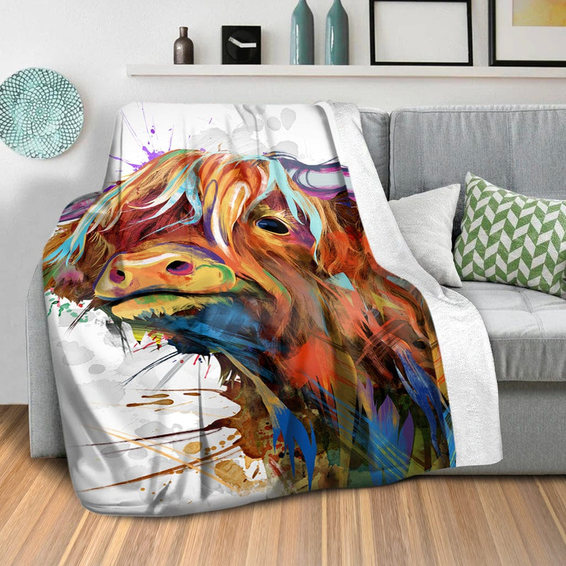 Highland Cow of Colors Blanket