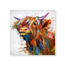 Highland Cow of Colors Canvas