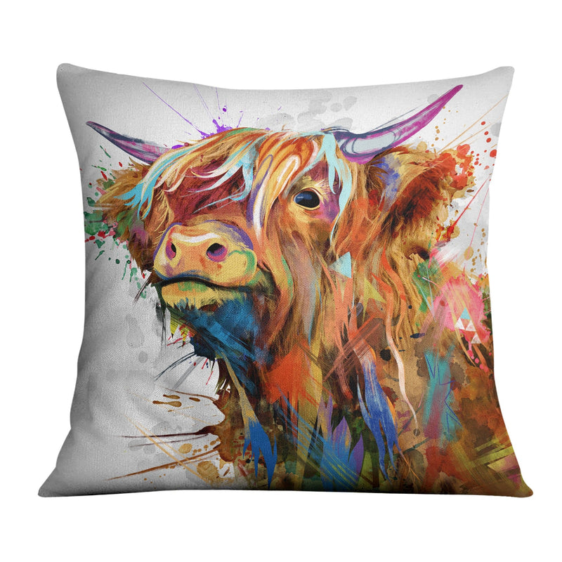 Highland Cow of Colors Cushion