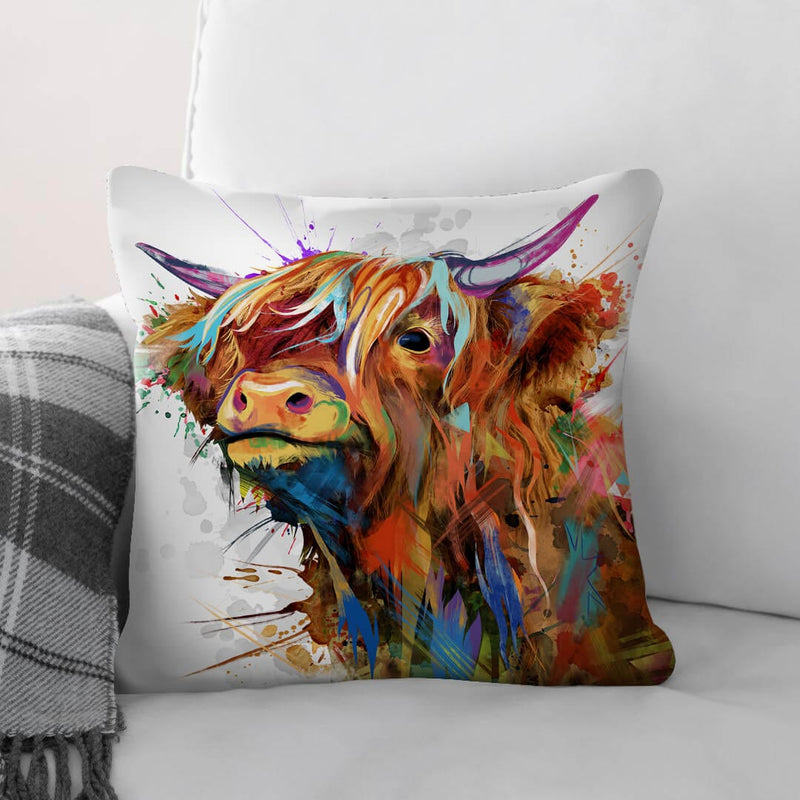 Highland Cow of Colors Cushion