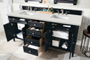 James Martin Brittany 72" Double Bathroom Vanity, Black Onyx