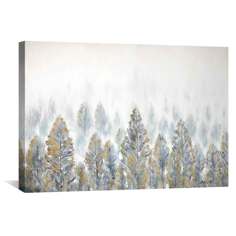 Hint of Gold Forest Oil Painting