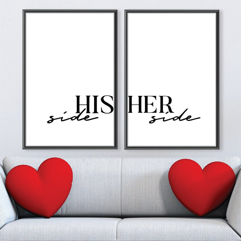 His Side Her Side Canvas