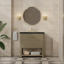 James Martin Lucian 36" Single Bathroom Vanity, Pebble Oak