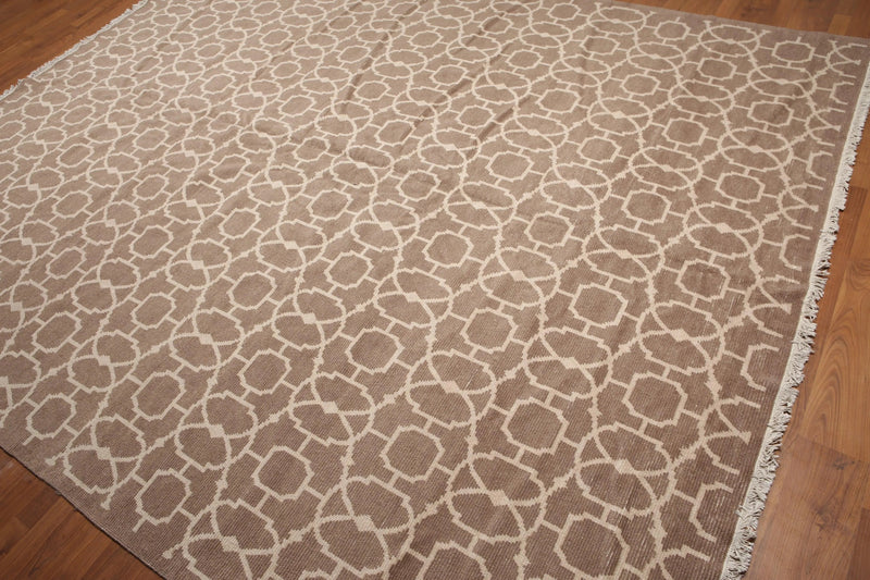 8' x 10' Hand Knotted Turkish Weave 100% wool area rug Taupe 8x10