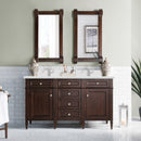 James Martin Brittany 60" Double Bathroom Vanity, Burnished Mahogany