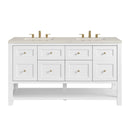James Martin Breckenridge 60" Double Bathroom Vanity, Bright White