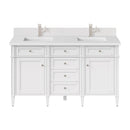 James Martin Brittany 60" Double Bathroom Vanity, Bright White